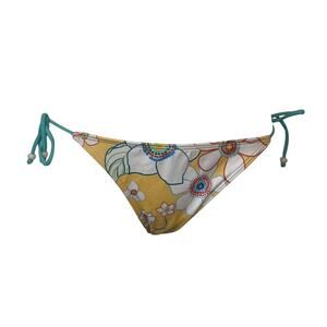 O’Neill Women’s Bikini Bottom Floral Yellow Tie Side Swimwear Size XS